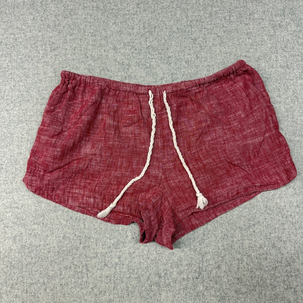 Mossimo Supply Co | Linen Blend Lounge Shorts | L | Red | Rope Drawstring Casual